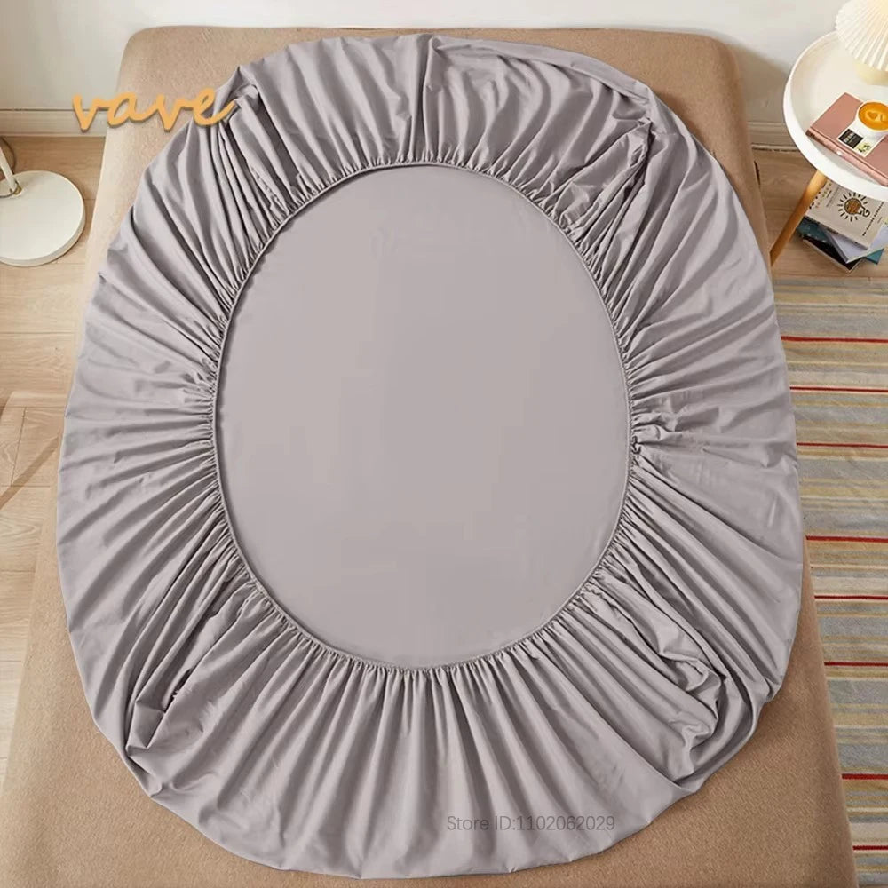 Fitted Bed Sheet with 360 Elastic Band Mattress Protector Cover Bedspreads for Single Double King Queen Size Bed Sheet 160x200