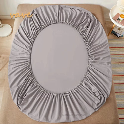 Fitted Bed Sheet with 360 Elastic Band Mattress Protector Cover Bedspreads for Single Double King Queen Size Bed Sheet 160x200