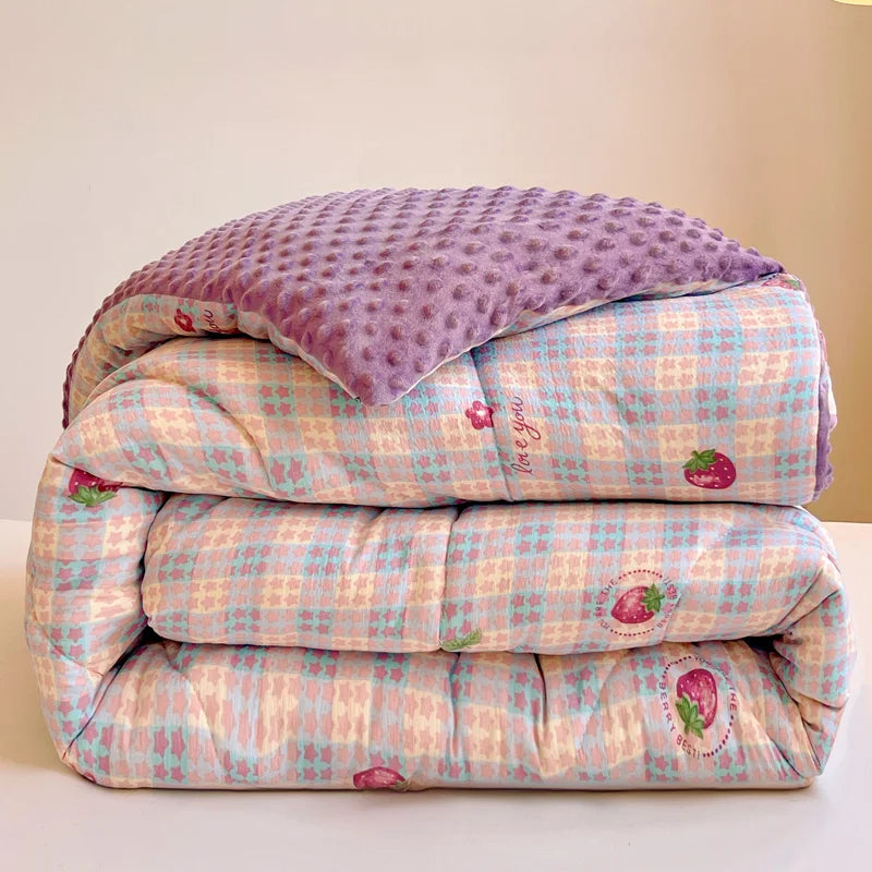 Thi Waable Polyester Fiber Filled Blanket for Students And Adults Spring Autumn Winter Brand New Condition from China
