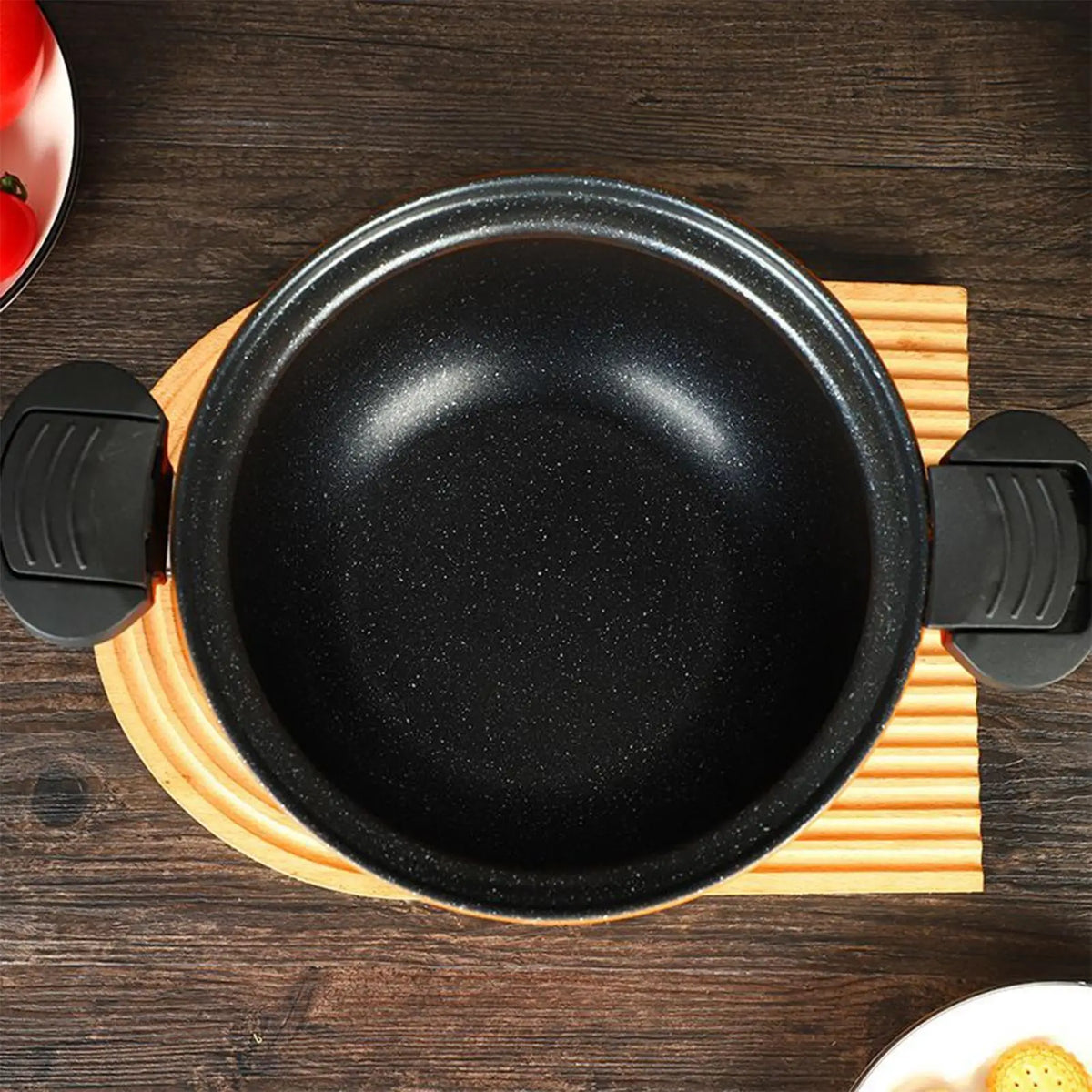 Cooking Pot Large Deep Cookware with Visible Lid Induction Pot Saucepan with Handles for Gas Ceramic Home Kitchen Restaurant