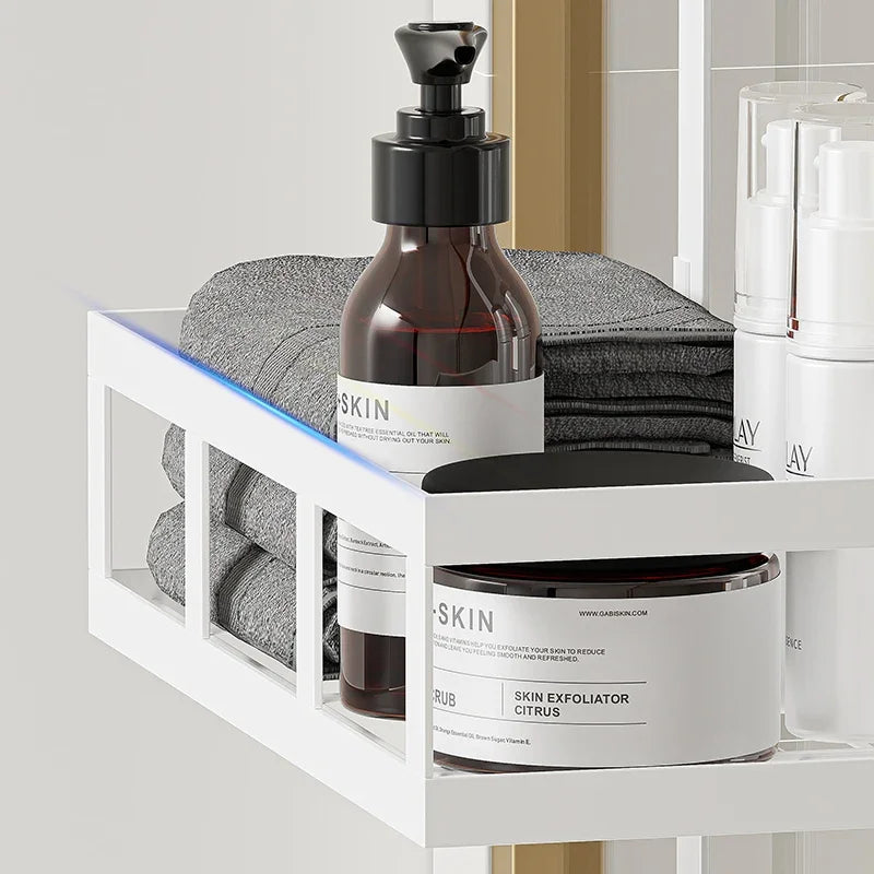 Space-Efficient Simple Bathroom Hanging Basket Non-Punching Shower Gel And Shampoo Storage Drain Water Rack for Bathroom Organiz