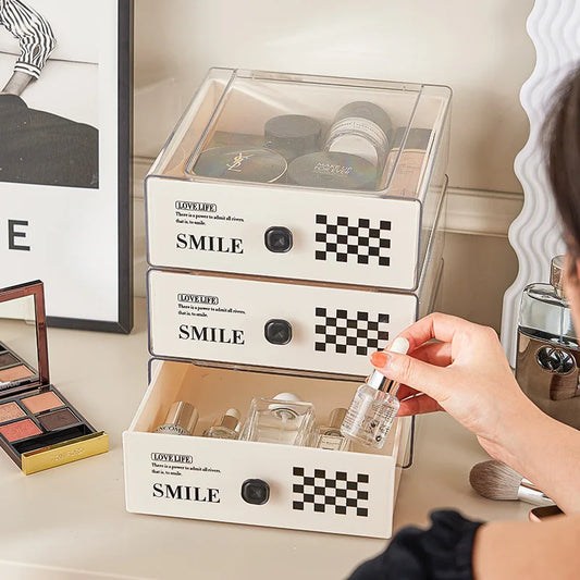 Desktop Drawer Type Storage Box, Hand Account, Stationery Shelf, Pen Holder on Desk, Small Box, PET Material Storage.