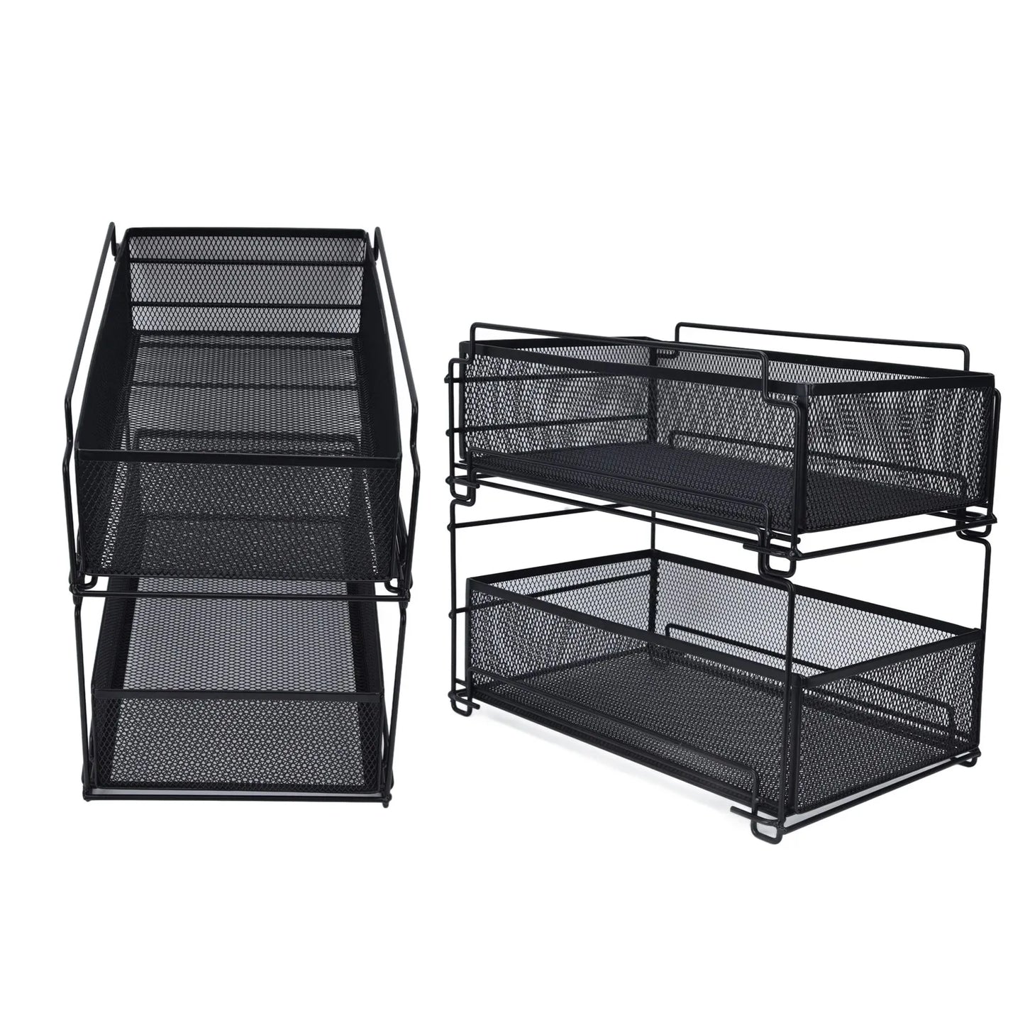 Kitchen Storage Drawer Basket Rack Kitchen Shelf Sliding Under Sink Drawer Multi Functional Shelf Desk Cabinet Organizer