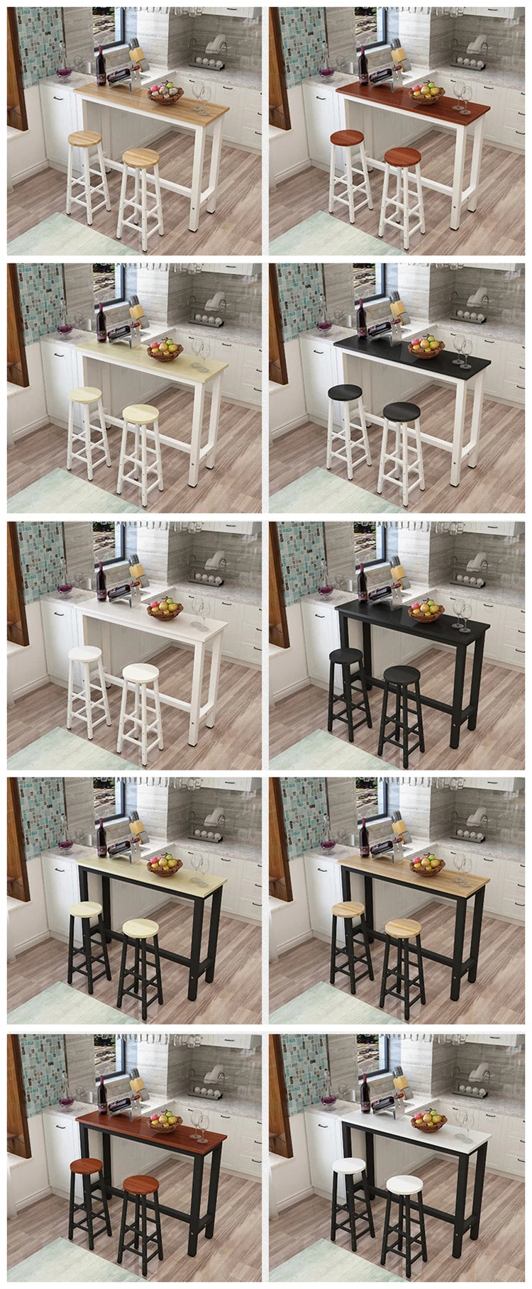 Wall Bar Counter Home Dinning Table Rectangular Simple Table Restaurant Hotel Banquet Slender Table
