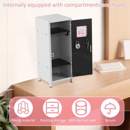 Iron Storage Box Dormitory Storage Cosmetics Paper Money Keys Bank Cards and Other Desktop Small Items Mini Locker Cabinet