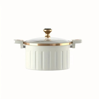 Enamel Cooking Pots Large-capacity Double-handled Stew Pot Non-stick Multifunctional Home Pot Suitable Pots for The Kitchen