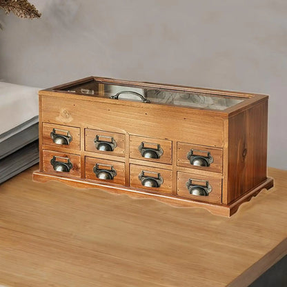 Desktop Craft Storage Drawer Box Wood Storage Box Multipurpose Storage Container