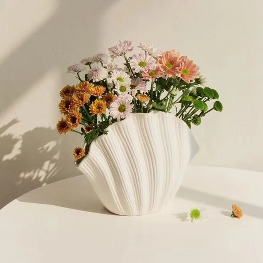 Ceramic Vase Home Decoration Living Room Nordic Style Home Decor Flower Vase Flower Pot Vase Decoration Home Jarrones