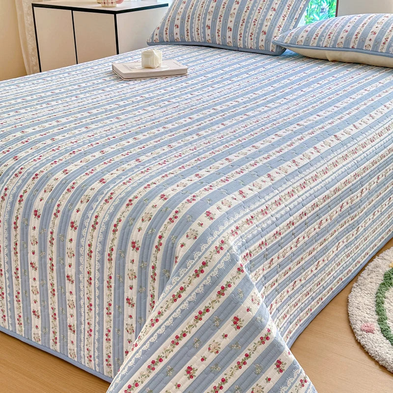 Bonenjoy 1pc Bedspread 100% Cotton Bed Cover Quilted Bed Linen Skin-friendly Bedsheet покрывало на кровать (No Pillowcase)