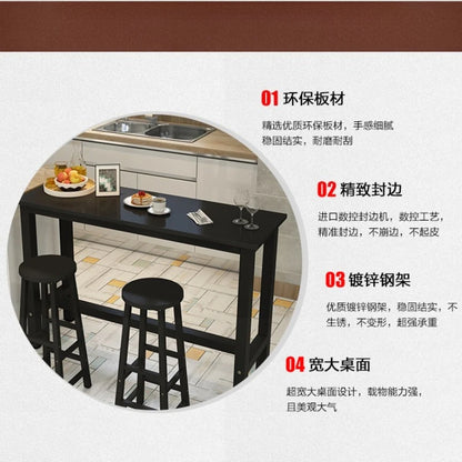 Slim Design Against The Wall Bar Table, Long Narrow High Table for Home Divider, Simple Dining, Milk Tea Shop Bar Furniture JT40