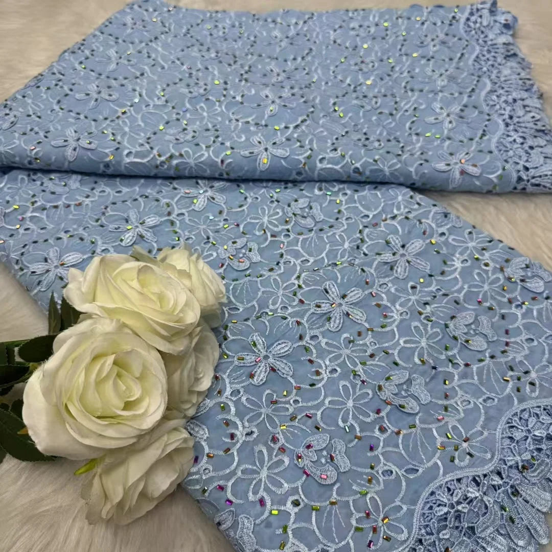 African Chiffon Lace Fabric 2026 High Quality Lace Material Nigerian French African Green Lace Fabrics For Women Wedding