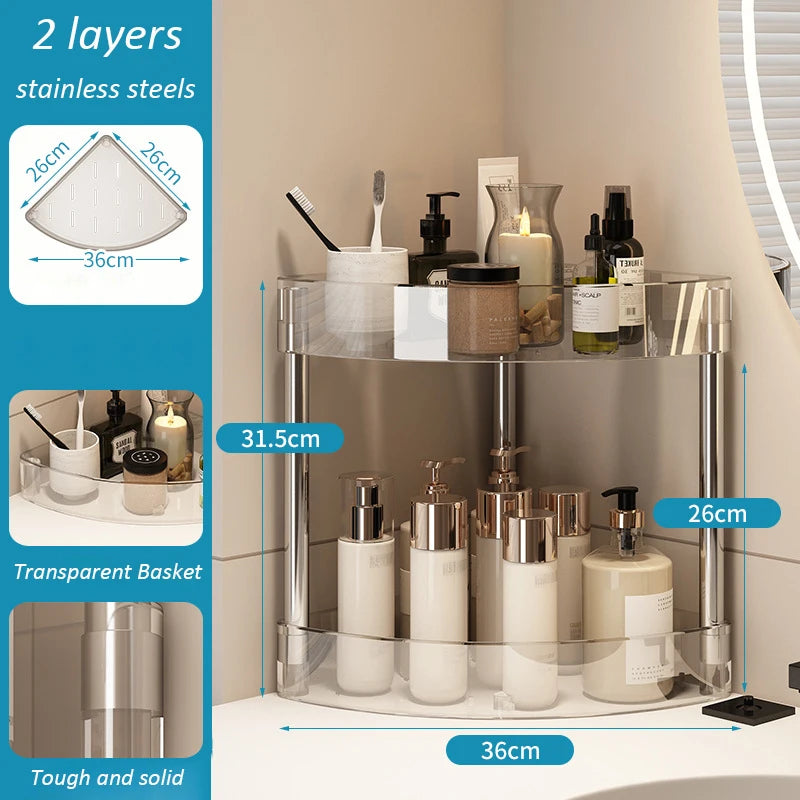 Shelf Trolley Bathroom Organizer Shelves Kitchen Home Large Capacity Storage Rack Acryl Cart Corner Cosmetic