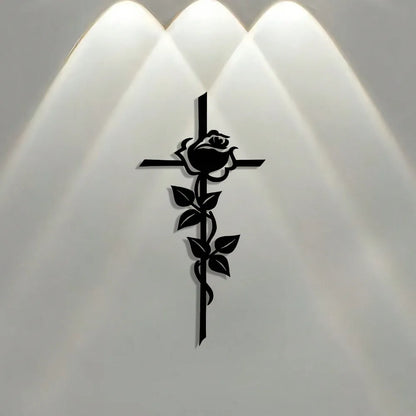 Bohemian Rose Metal Wall Decor, Abstract Home & Office Art, Elegant Farmhouse Gift, Holiday Decoration