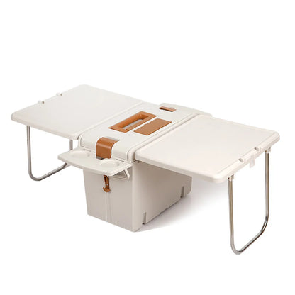 Multifunctional Camping Folding Table Camping Storage Box Folding Camping Table Trunk Organizer Camping Box for Outdoor Picnic