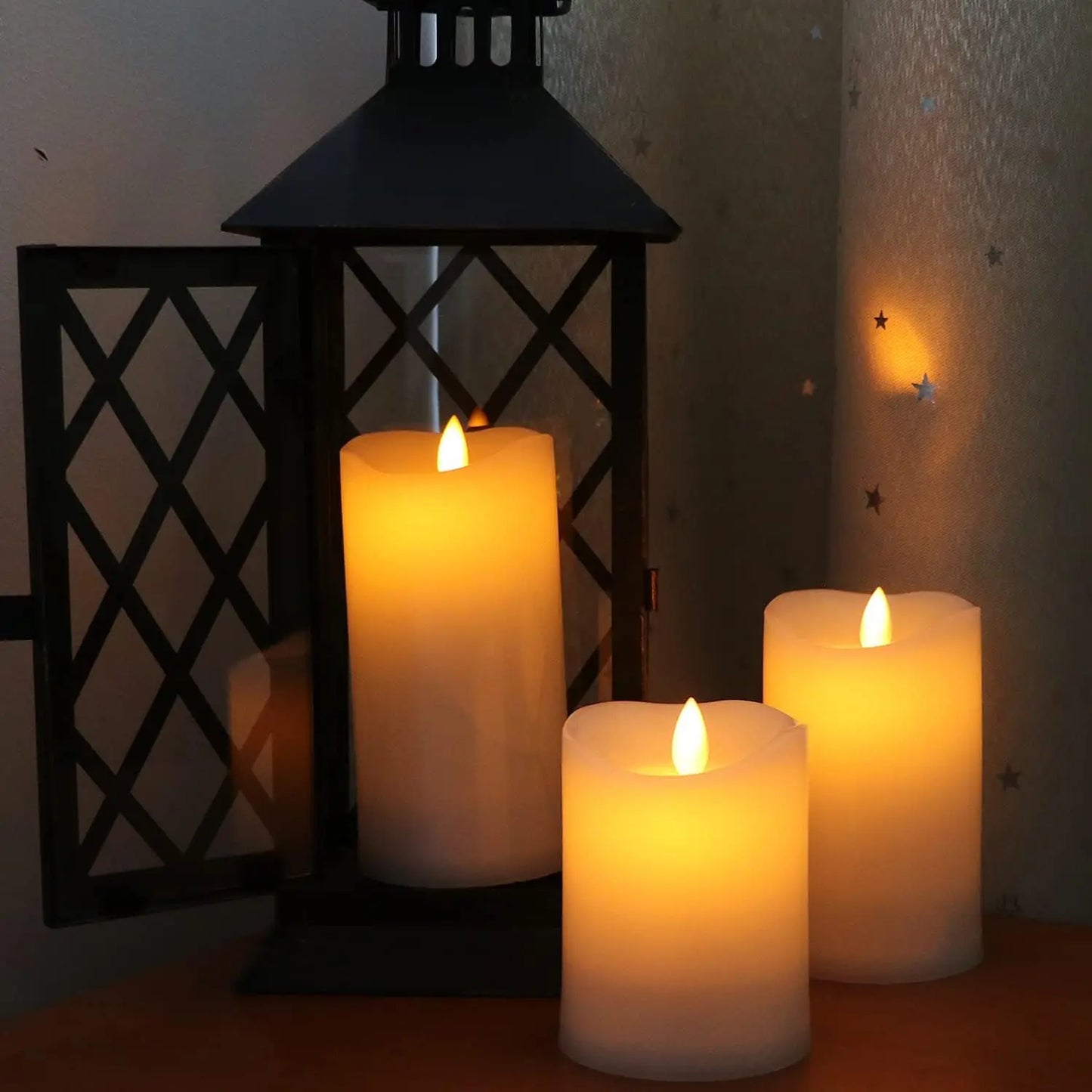 USB Rechargeable Flameless Electric Candles Moving Wick 3Pcs/Set Led Candles With Remote Home Bar Party Xmas Wedding Decoration