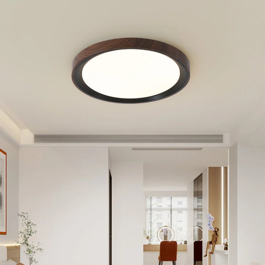Bedroom Light Ceiling Light Living Room Simple Personality Minimalist Walnut Grain Smart Master Bedroom Room Light