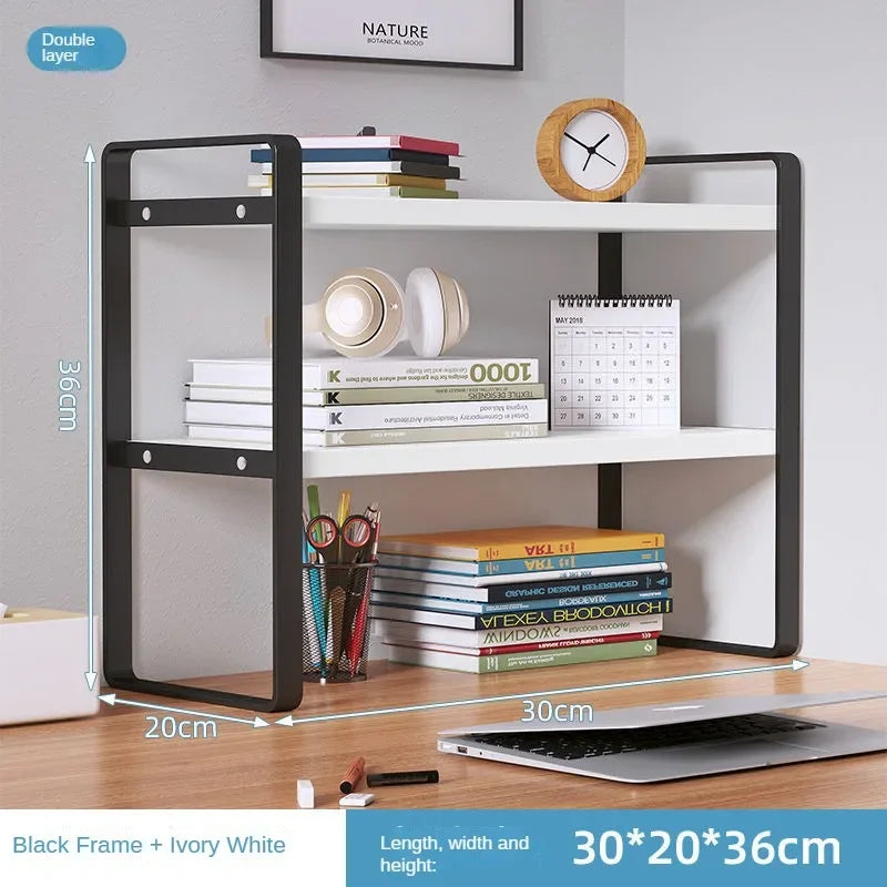 Shelf Desktop Storage  Bookshelf Student Document Shelf  Computer Racks Tiered Cabinet Office Accessories Stationery Holder