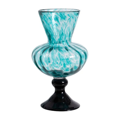 Retro Chinese Tall Glass Vase Creative Art Wind Lamp Vases Dried Flower Arrangement Device Decoration Salon Maison Luxe Jarrones