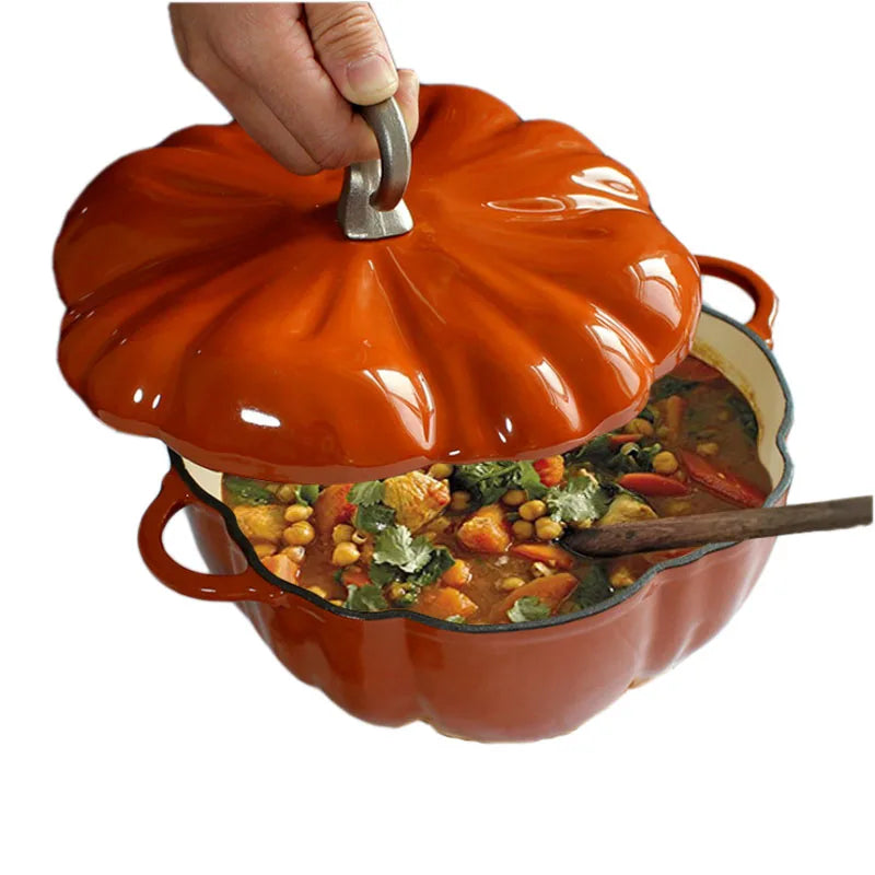 Enameled Cast Iron Pumpkin Dutch Oven 3.5Qt