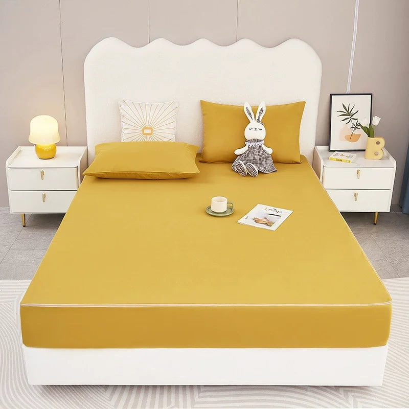 Waterproof Mattress Cover with Zipper 6-Sides All Inclusive Mattress Protector Bed Cover Anti-slip Fitted Bed Sheet Customizable