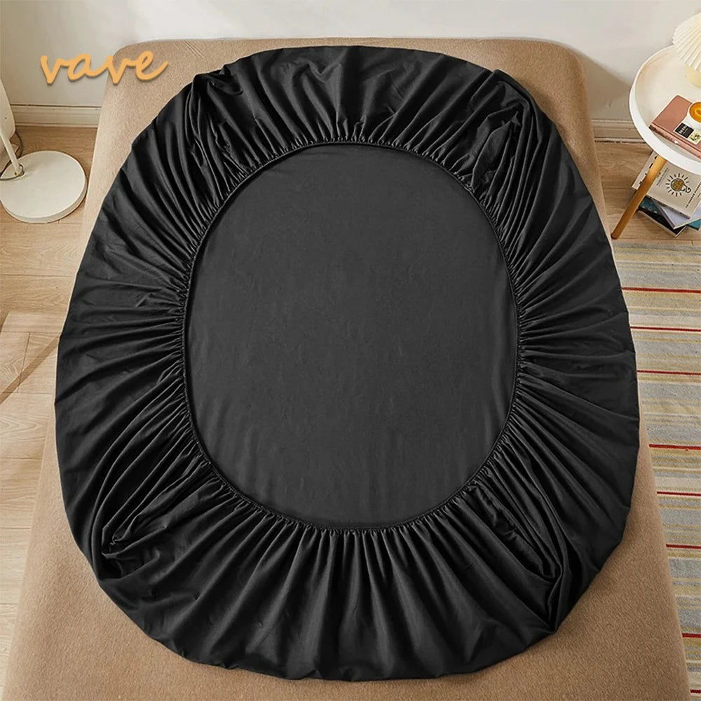 100% Cotton Fitted Sheet with Elastic Bands Non Slip Adjustable Mattress Covers for Single Double King Queen Bed,140/160/200cm