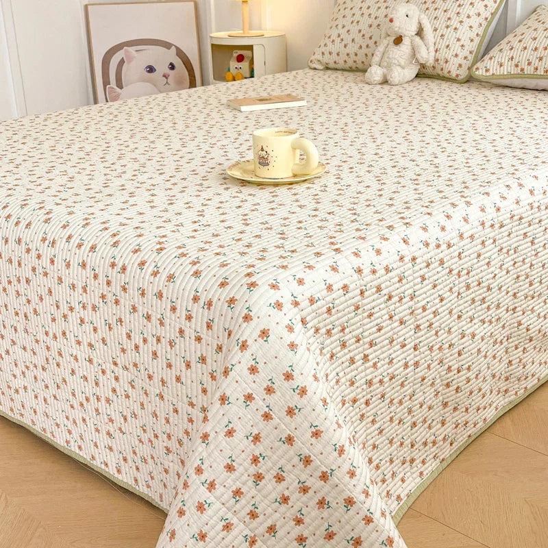 Skin-friendly Bed Cover Printed Bedspread Double Side Design Blanket Home Bedsheet Soft Bedspreads cubrecama (No Pillowcase)