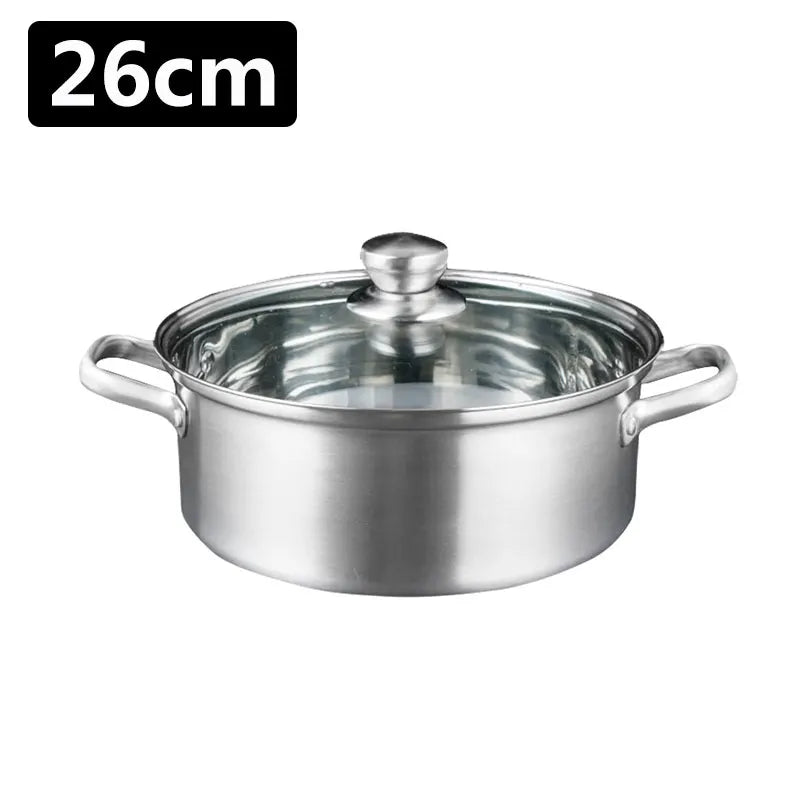 Chinese Hot Pot 304 Stainless Steel Induction Cooker Gas Stove Compatibl Kitchen Cookware Soup Cooking Pot Twin Divided