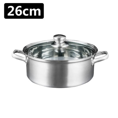 Chinese Hot Pot 304 Stainless Steel Induction Cooker Gas Stove Compatibl Kitchen Cookware Soup Cooking Pot Twin Divided