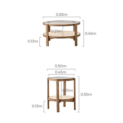 Glass Top Coffee Table Luxury Modern Aesthetic Elegant Side Table Decoratio Rattan Mesas De Centro Pra Sala Furniture Home