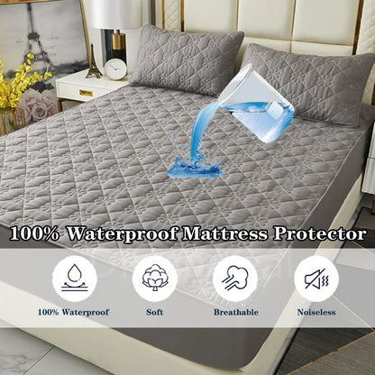Waterproof Mattress Protector Embossed Bed Mattress Cover Soft Breathable Fitted Mattress Pad Cover 120/140/160/200x200 Washable