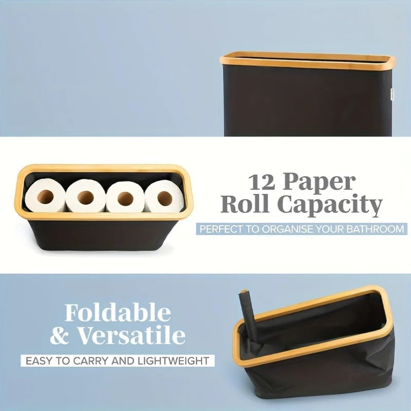 1 Roll Paper Storage Box, Large Capacity, Support Rod, Suitable For Toilet Paper Storage In The Bathroom