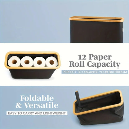 1 Roll Paper Storage Box, Large Capacity, Support Rod, Suitable For Toilet Paper Storage In The Bathroom