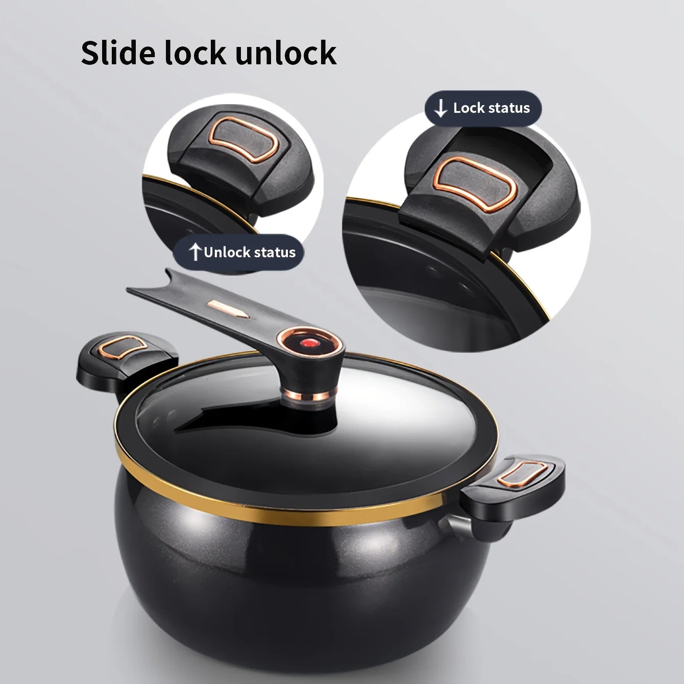 Home Use Multi-Functional Large Capacity 1.85 Gallon 10.24 Inch Non-Stick Pot Suitable for Induction Cooker And Gas Stove