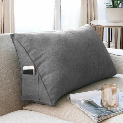 Headboard Wedge Pillow Bed Sofa Rest Reading Pillow Bolster Triangular Pillow Sitting in Bed-Backrest Positioning Support