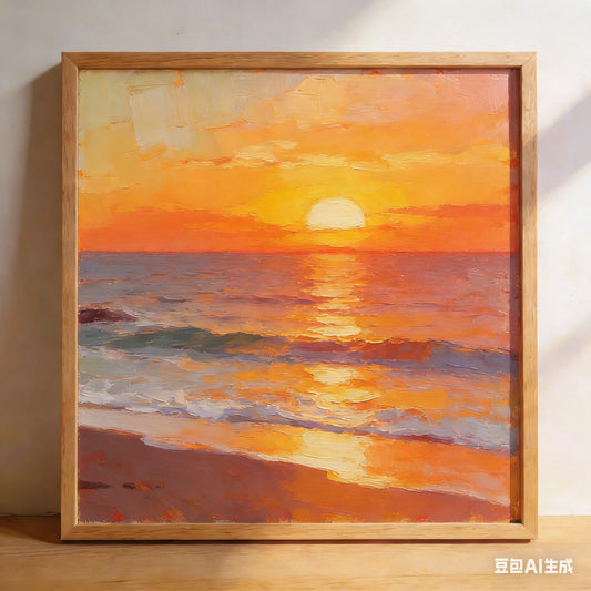 23776-Custom decorative paintings, landscape paintings with custom frames, living room decorative paintings