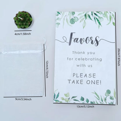 20 Pcs Succulent Candle : Baby Shower Favors w/ Candles , Organza Bags & Wooden Sign for Weddings, Parties, Home Decor