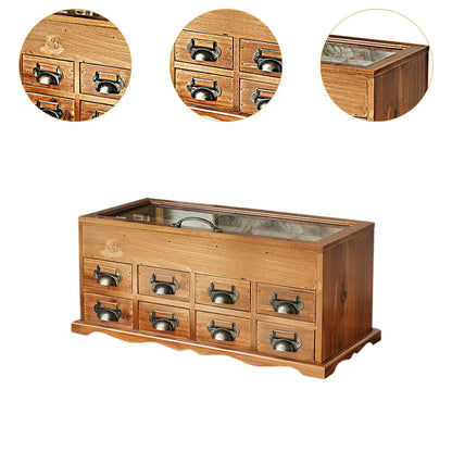 Desktop Craft Storage Drawer Box Wood Storage Box Multipurpose Storage Container