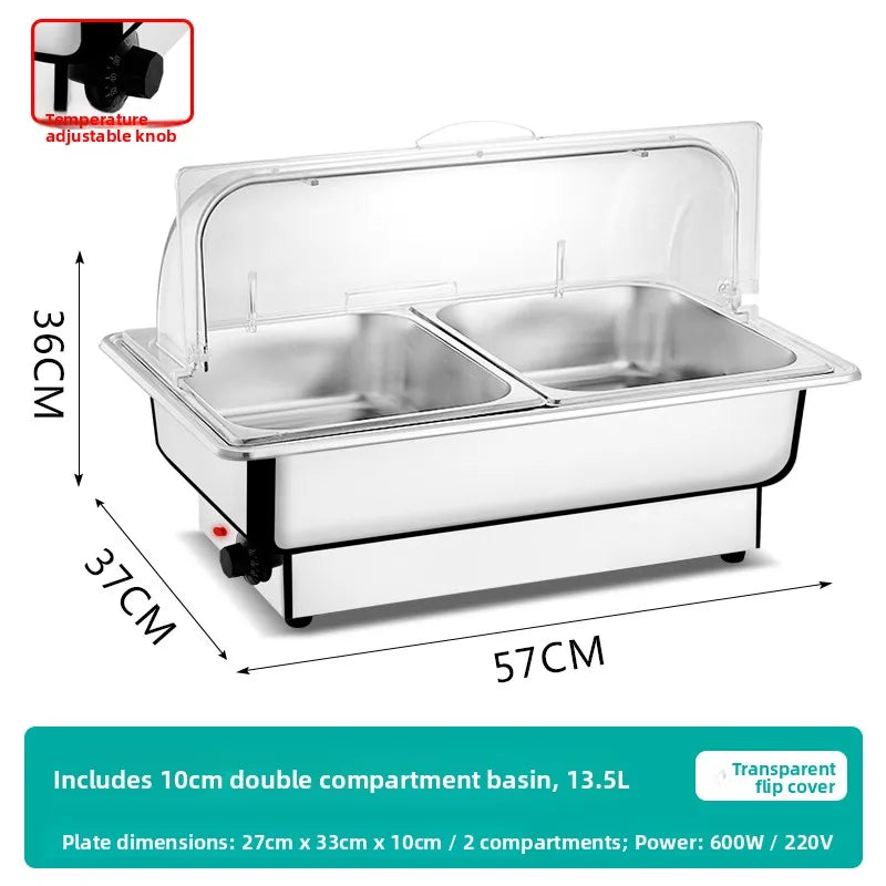 Commercial Deep Stainl Steel Pot for Spiced Meat Special Display Pan with Insulation Oven Hotel Dining Utensils