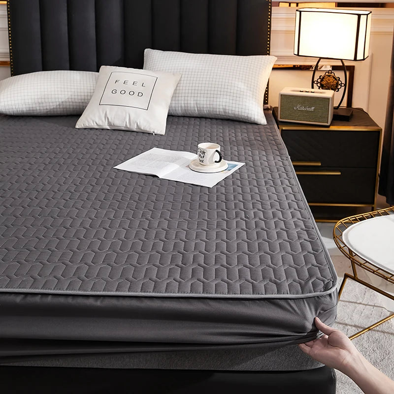 Waterproof Thicken Mattress Pad Protector Adjustable Fitted Sheets Bed Covers Anti-bacterial Pad for Bed 120x200 160x200 180x200