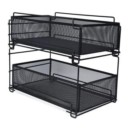 Kitchen Storage Drawer Basket Rack Kitchen Shelf Sliding Under Sink Drawer Multi Functional Shelf Desk Cabinet Organizer