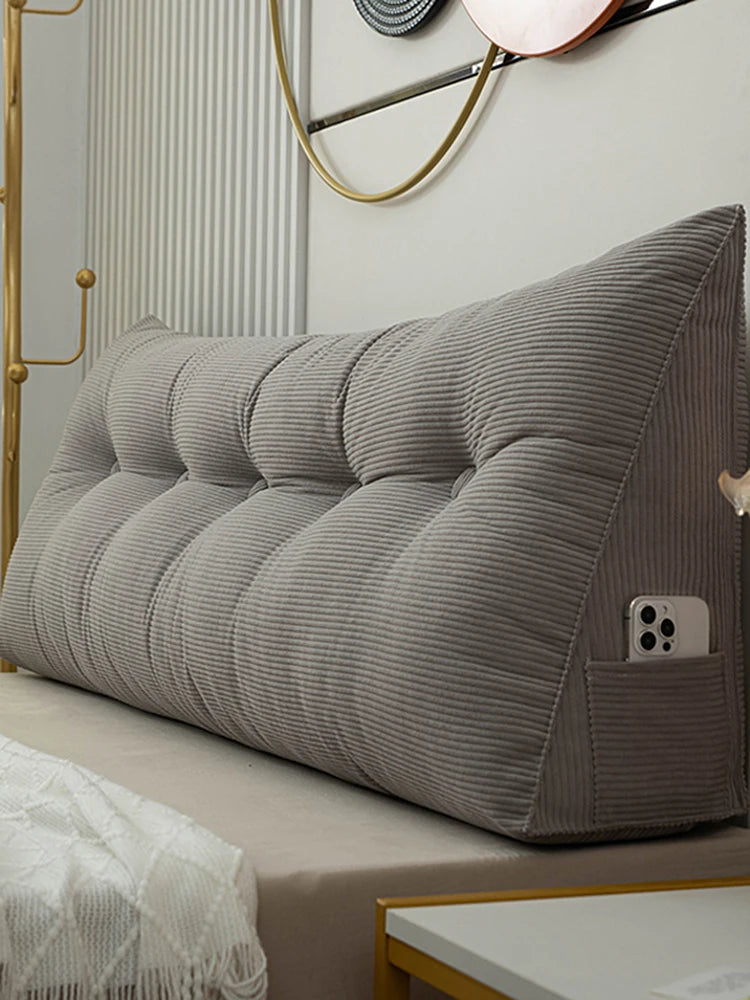 Velvet Bede Pillow Barest Soft Cover Bed Waist Support Pad Winter Living Room Sofa Tat Bedroom Pillow Removable And W...