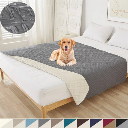 Waterproof Bedspread Pets Dog Cat Kids Urine Pad Bed Sheet Cover Quilted Mattress Pads Washable Mattress Protector Covers Solid