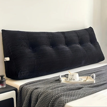 Pillow for Bed Reading, Striped Back Rest Cushion with Zipper, Lumbar Support Pillow for Sofa Sitting, Washable Headboard Pillow