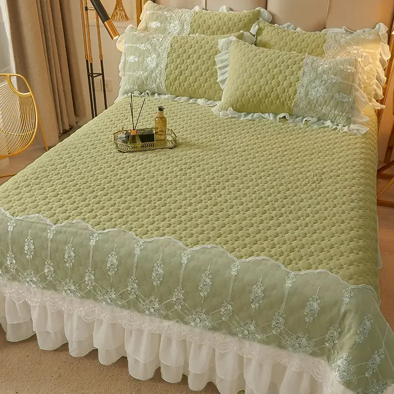 WASART Quilted thicken white bed sheet summer bedspread couple 2 people bed linens luxury double bed bedding king size 180x200cm