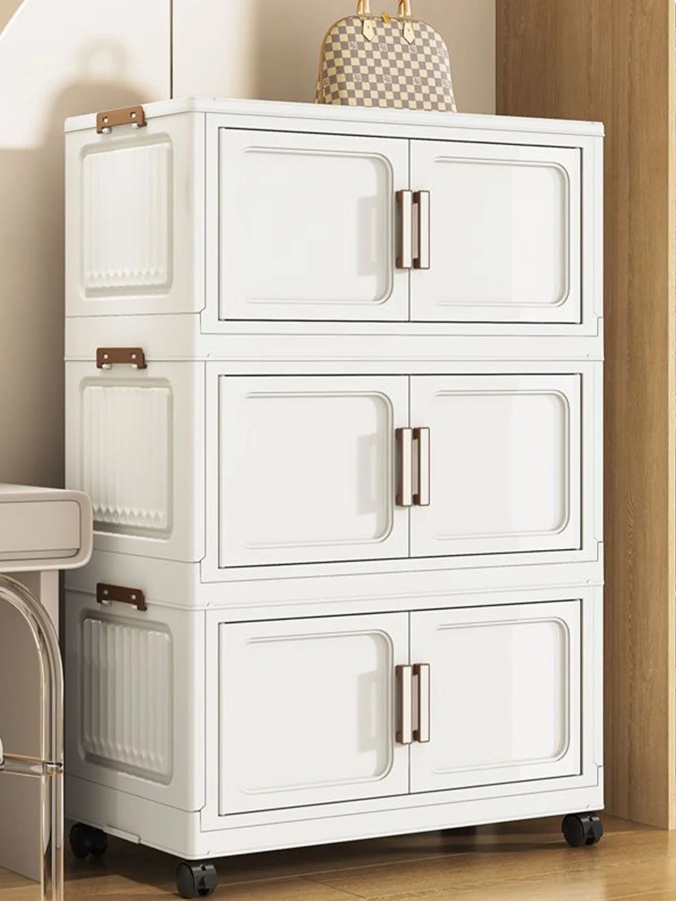 Storage Cabinet No Installation Required Organization Cabinet for Babies and Children Clothes Organizer Box Snack Plastic Foldable