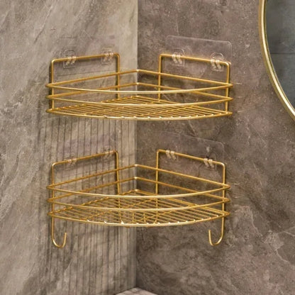 Bathroom storage rack Triangle storage rack Shower corner wash basin wall mounted skincare product storage rack household items