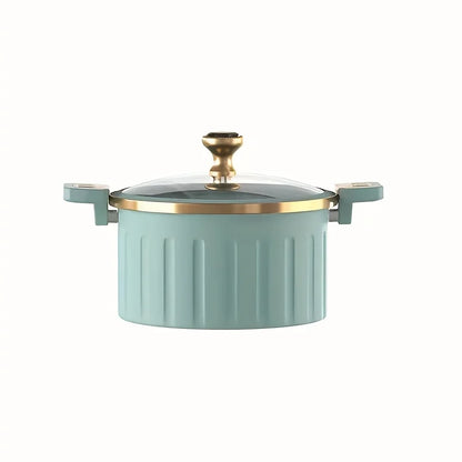 Enamel Cooking Pots Large-capacity Double-handled Stew Pot Non-stick Multifunctional Home Pot Suitable Pots for The Kitchen