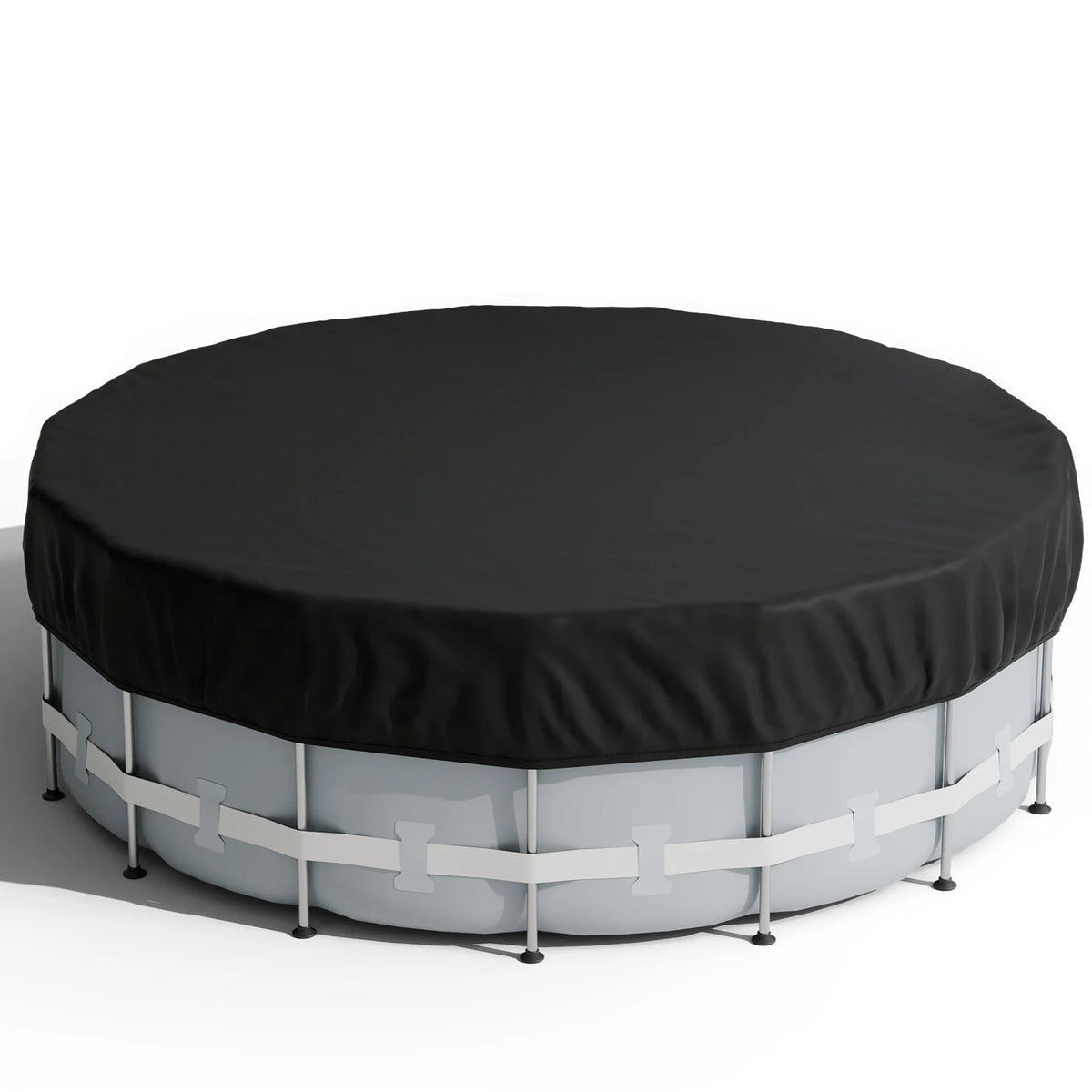 18Ft Round Pool Cover Oxford Fabric Winter Pool Solar Cover for above Ground Pool Waterproof and Dustproof Swimming Pool Cover