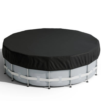 18Ft Round Pool Cover Oxford Fabric Winter Pool Solar Cover for above Ground Pool Waterproof and Dustproof Swimming Pool Cover