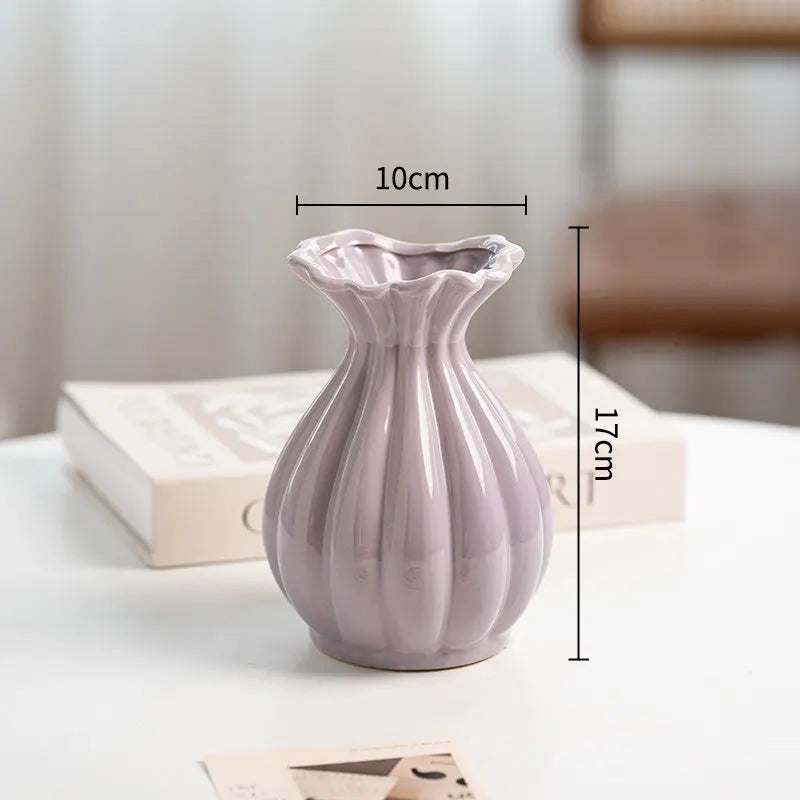 Table Decorations Vases Bedroom Aesthetic Balcony Homestay Flowers Vases Living Room Ceramic Home Decor Vase MH40HP